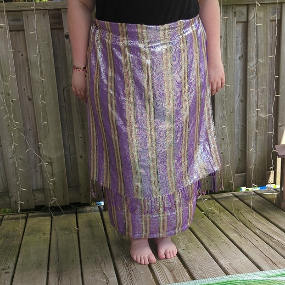 Purple And Gold Skirt - Picture 2 of 7